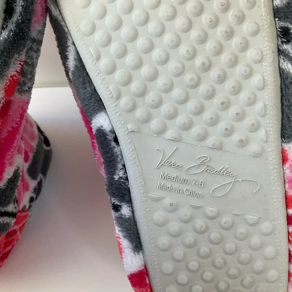 Vera Bradley Cherry Blossom Slipper Boots Women’s Size 7-8 - Picture 6 of 9